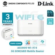 D-Link 5G Sim Card Router AX1800 Dual-band 2.4GHz | 5GHz WiFi | 1.8Gbps Wi-Fi Connect up to 32 devic