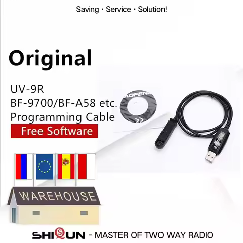 UV-9R Pro Programming Cable UV-68 Pro Max V2 /UV-S22 Pro BAOFENG UV-9R Plus BF-9700 UV-XR GT-3WP Wat