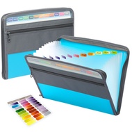 Expanding File Folder A4 Size File Folder 13 Pockets Expandable Divider Zipper Storage
