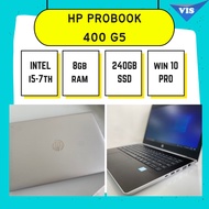 (6 MONTH WARRANTY) USED LAPTOP/NOTEBOOK HP PROBOOK 400 G5 | Intel i5-7th Gen | Win 10 Pro | RAM 8GB | SSD 240GB