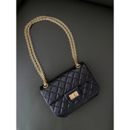 CHANEL, Odin 2.55 MINI Retro Oil Wax Leather Ancient Gold Chain Bag Can Be Flattened Storage 20CM Lo