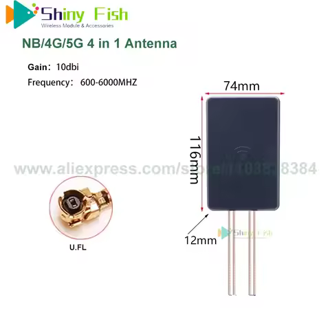 1PCS 5G Four in One Antenna GSM/DTU/NB/4G/5G Cabinet Antenna RG178 0.5/1/3M Customized Cable 10dbi U