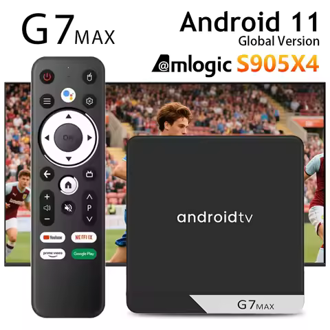 G7Max Smart TV Box Android 11 S905X4 4GB 64GB 1000M AV1 4K HD 2.4GHz/5GHz Dual Wifi USB3.0 Set Top B