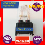 Bohlam Xenon Kedip Kilat Rotary WL27/Thunderbolt Varimobi 2/3 Kaki 12/24V - Kompatibel dengan BUMAG/