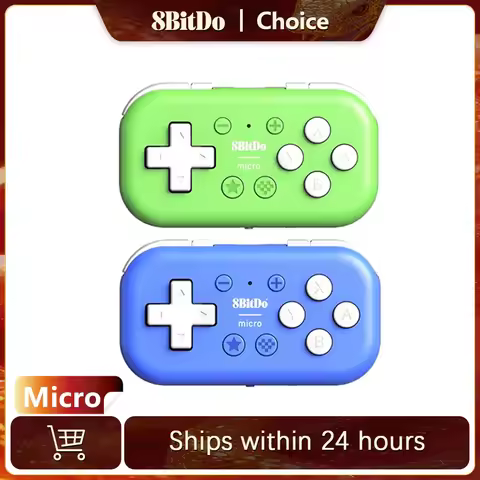 8Bitdo Micro Bluetooth Gamepad Pocket-sized Mini Game Controller for Switch, Android, and Raspberry 
