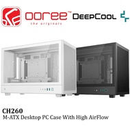 DEEPCOOL CH260 M-ATX DESKTOP PC CASE / CASING WITH HIGH AIRFLOW / TEMPERED GLASS SIDE PANEL - MATX -