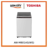 Toshiba AW-M801AS(WS)/AW-M901BS(WS) White 7kg / 8kg 4 Tick Top Load Washing Machine