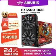 AISURIX RX 5500 8GB GDDR6 AMD VGA Card 128-bit 1408SP HDMI New PC Gaming RADEON VGA