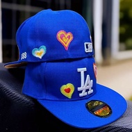 Blue fitted close cap with 888 emboridery Brand fashion style unisex casual close cap