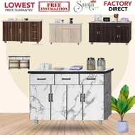 *[SIAP PASANG]Kitchen Cabinet 6Ft / 5 Ft / Low Cabinet / Almari Dapur - Installation included √