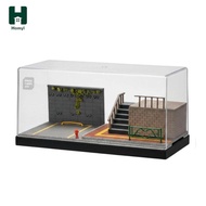 Homyl 1:64 Parking Lot Diorama Box Collectible Parking Lot Diorama Case High Detail Miniature Garage