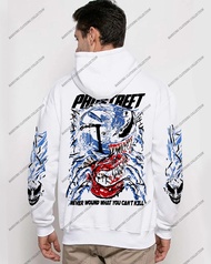 Jaket Hoodie Prostreet Venom Putih Jaket Sweater Cowok Distro / Jaket Pria Dewasa / Hoodie Keren Pro