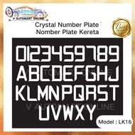 3D Car Number Plate Crystal / 3D Kristal Number Kereta A - Z & 0 - 9 [ READY STOCK ] (LK16)