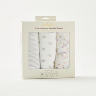Giggles Printed Bamboo Muslin Swaddle Blanket - Set of 3