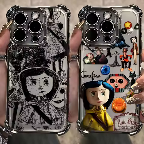 New Anime Hot TV C-Coraline Plating Phone Case for Oppo Realme C75 C55 C53 C30 C35 C33 C31 C21 13 Pr