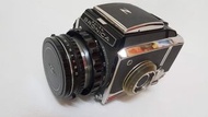 古董相機 日本製 zenza bronica s2 相機 上方觀景窗有裂痕 無配件