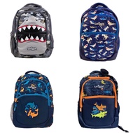 [4499X] Smiggle Backpack Elementary School Junior High School Boys Blue Shark Backpack Lite Premium Jumbo Thick Durable Shark
