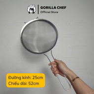 Rây lọc siêu mịn inox GORILLA CHEF rây bột cán cách nhiệt có quai đỡ 12-28cm