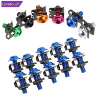 LOVETOUCH 10Pcs 6mm Universal Motorcycle Fairing Body Bolts Scooter Nuts M6 Spire Speed Fastener Cli