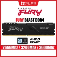 Kingston Fury Beast DDR4 RAM 3200/3600 Mhz (8GB/16GB/32GB/64GB)