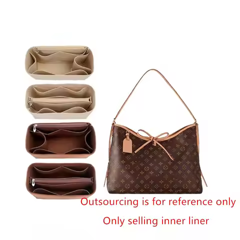 Carryall PM Insert Organizer, Velvet Bag Organizer Insert Compatible with l Carryall and More Pecfec