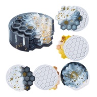 Dorseyqe Honeycomb Coaster Table Silicone Mold DIY Bee Coaster Crystal Epoxy Resin Mold
