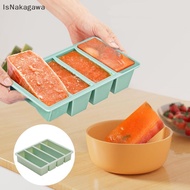 [Isn] Giant Storage For Food Meal Sauce With Lid Silicone Freezer Trays Extra Large Soup Ice 4 Cubes