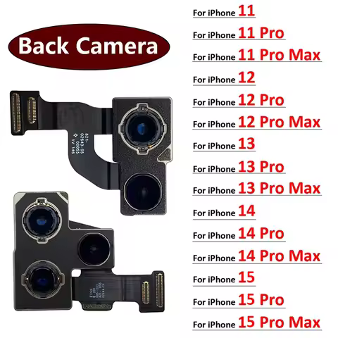 New Rear Big Back Camera Flex Cable For iPhone 11 12 13 14 15 Pro Max Plus Mini Main Camera Replacem