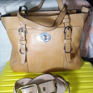 Tas wanita shoulder bag COACH coklat preloved