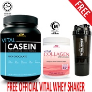 Casein Halal - Vital Casein 1kg 24g Protein 0g Gula 33 servings 104 kcal(Multi Stage Slow Digesting 