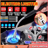 Stove Gas Lighter Pemetik Api Gas Electric Arc Lighter Windproof Lighter USB Lighter Stove Ignition 