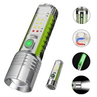 Zooming Flashlight 520A Super Bright LED Flashlight White/Red/Blue/Purple Light Strong Magnets water