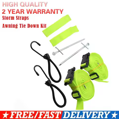 Green Storm Straps Awning Tie Down Kit For Kampa Storm Straps Awning Tie Down Kits