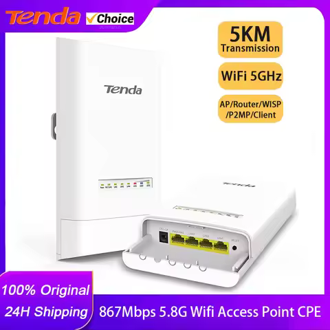 Tenda OS3 5KM 5GHz 867Mbps Outdoor CPE Wireless 5G WiFi Repeater Extender Router AP Access Point Wi-