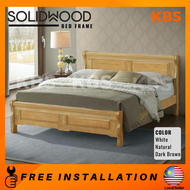 (FREE Installation+Shipping) KBS Aveyy FULL SOLID WOOD Bed Frame / Katil Kayu Solid / KING / QUEEN /