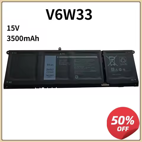V6W33 15V 54WH 3500mAh Laptop Battery for Dell Latitude 3320 3520 3420 Vostro 5420 5510 5515 P144G I