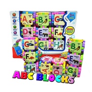 !!! Early Educational Learning ABC Alphabet Building Blocks Puzzle Games Toys Puzzles ABC