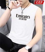 Kaos Tanktop Pria Dewasa Motif Etihad / Kaos Singlet Pria Dewasa / Kaos Buntung Olahraga Gym Keren