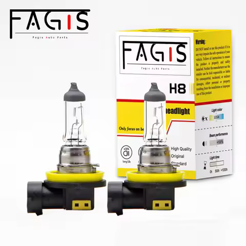Fagis 2 Pcs H8 12V 35W Warm White 3350k Car Lights Fog Lamps Auto Lights Headlight Halogen Bulbs