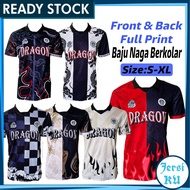 JERSIKU Baju Bola Lelaki Naga Berkolar Men Dragon Football Collar Jersey Baju Naga Dewasa S-2XL