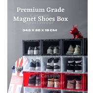 High Grade Front Drop Stackable Hard Case Magnet Shoes Sneakers Cabinet Storage Box Organizer Case K