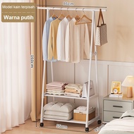 LG Triangle stand hanger baju Rak buku Rak pakaian Rak susun serbaguna Tempat baju dengan 4 roda
