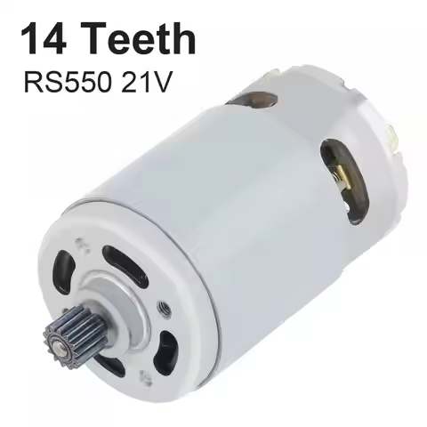 RS550 DC Motor 21V 25000RPM Electric Saw Micro Motor for Reciprocating Saw with 8.2mm 14Teeth Gear, 