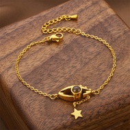 gelang tangan perempuan gelang couple European American Fashion Titanium Steel Bracelet 10,000 I Lov