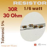 R Resistor 30R R30Ohm 1/6w 30 ohm 30ohm 1/6 watt 5%