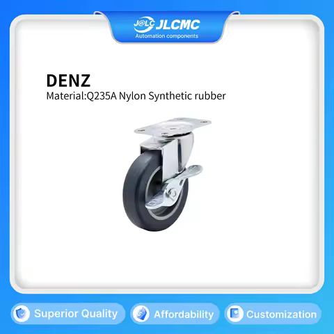 1pcs JLCMC Industrial Caster 28-40kg Light Duty, 38/50/75mm Wheel, Swivel Plate, Brake/Non-Brake