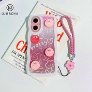 Case OPPO Reno 8T 5G Reno 8T 4G Reno 8Z 5G Reno 7Z 5G Reno 8 5G Reno 6 5G Reno 2F 2Z Reno 5 5G F9 F11 Pro Cute Biscuit Silicone Phone Case with Bracelet