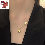 18K Saudi Gold Pawnable Love Pendant with Collar Necklace