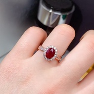 S925 silver natural ruby rings