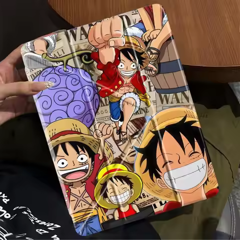 OneS P-ieceS Luffy Cute Tablet Case For iPad Air 4 5 M3 M2 1 2 M4 11inch Mini 6 7 Pro 11th 10th 9th 